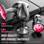 2025 Newly Portable Couple Butt Training Tool Toys Plug Kit Anales Relaxing Stainless Steel Plugs Butt Adult Toy Exercise Tool for Men Women Sunglasses 3pcs F2