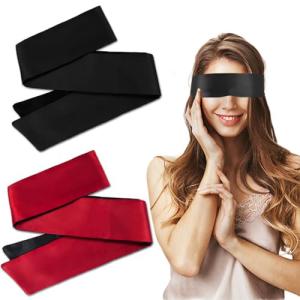 2pcs Silk Satin Blindfold for Women Adults Bedroom Couples Eye Soft Sleep Mask Eye Cover Travel Nap Valentine's Day Play Games Christmas Sleeping Sexy Blind Fold 155cm / 62in