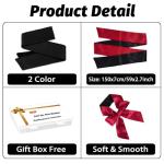 2pcs Silk Satin Blindfold for Women Adults Bedroom Couples Eye Soft Sleep Mask Eye Cover Travel Nap Valentine's Day Play Games Christmas Sleeping Sexy Blind Fold 155cm / 62in