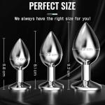 2025 Newly Portable Couple Butt Training Tool Toys Plug Kit Anales Relaxing Stainless Steel Plugs Butt Adult Toy Exercise Tool for Men Women Sunglasses 3pcs F2