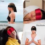2pcs Silk Satin Blindfold for Women Adults Bedroom Couples Eye Soft Sleep Mask Eye Cover Travel Nap Valentine's Day Play Games Christmas Sleeping Sexy Blind Fold 155cm / 62in