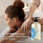 Lulu Coconut Massage Oil with Fractionated Coconut & Cocoa Butter Hydrating Non-Greasy Body Oil for Smooth Skin & Relaxation Aromatherapy for Date Night Couples Massage & Massage Therapy 16 fl oz Pump