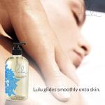 Lulu Coconut Massage Oil with Fractionated Coconut & Cocoa Butter Hydrating Non-Greasy Body Oil for Smooth Skin & Relaxation Aromatherapy for Date Night Couples Massage & Massage Therapy 16 fl oz Pump