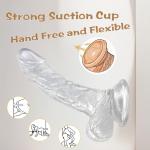 Thrusting Diodes for Her, Adult Toys for Women Realistic Silicone Dick with Strong Suction Cup for Hands Free Thrusting Play Q1R1S59