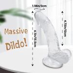 Thrusting Diodes for Her, Adult Toys for Women Realistic Silicone Dick with Strong Suction Cup for Hands Free Thrusting Play Q1R1S59
