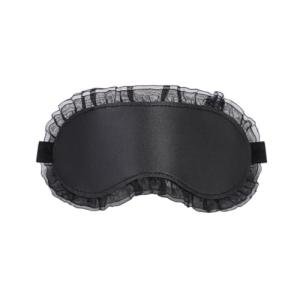 Lace PVC Blindfold Eye Mask Sexy Role Play Cosplay Accessory Black White Pink Valentine’s Day Halloween (Black)