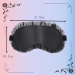 Lace PVC Blindfold Eye Mask Sexy Role Play Cosplay Accessory Black White Pink Valentine’s Day Halloween (Black)