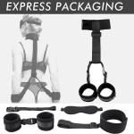 GAOLUWAN Bed Restraints Sex Ties for Ankles and Wrists Bar BDSM Sex Bondage Kit Toys Straps Sexy Fuzzy Hand Cuff Set Handcuffs for Adults Grownups Bedroom Couples Bondage Gear & Accessories Sweater