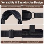 2025 Newly BDSM Sex Bondage Bed Restraint Adjustable Neck to Thigh Restraints with Hand to Ankle Sex Harness Sling, Adjustable Leg Straps & Handcuffs Bondage Gear & Accessories Sweater ZZ23