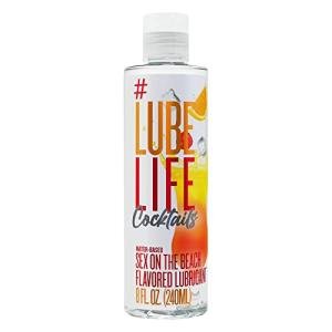 LubeLife Water-Based Fun On The Beach Flavored Lubricant, Personal Lube for Men, Women and Couples, Made Without Added Sugar, 8 Fl Oz