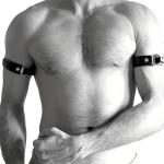 FEHEOO Black Arm Band Arm Harness Bondage Chest Harness Men's Harness Belt Body Chest Harness for Men Sexy Punk Body Harness Buckle Clothes Outfits, Nightclub Cosplay Clubwear