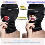 2PCS Sexy Unisex Full Face Open Mouth Mask Half Face Blindfold Bdsm SM Cosplay Sissy Kink Mask Halloween Masquerade Accessories