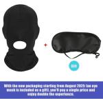 2PCS Sexy Unisex Full Face Open Mouth Mask Half Face Blindfold Bdsm SM Cosplay Sissy Kink Mask Halloween Masquerade Accessories