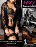 Avidlove black lace robe women Women's Lace Kimono Robe Babydoll Lingerie Mesh Nightgown Black S