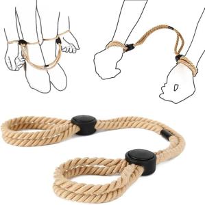 1 Pack Sex Bondage BDSM Rope Kit - Super Soft Cotton Rope,Handcuffs Sex Bed Set Adults Couples Bondage Gear & Accessories Fluffy Plush Handcuff Bracelet for Women Men Sweater Yoga 20Ot
