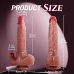 10.63 Inch Realistic Silicone Dick Vibration Thrusting and Heating, Remote Virabtor Control Sucking and Licking Viboators Toys for Women with Strong Suction Cup for Hands Free Play 86KT2D3D