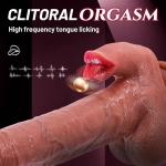 10.63 Inch Realistic Silicone Dick Vibration Thrusting and Heating, Remote Virabtor Control Sucking and Licking Viboators Toys for Women with Strong Suction Cup for Hands Free Play 86KT2D3D