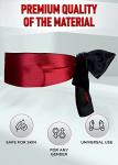 Feather Tickler 15 inch Adult Blindfold Eye Mask Satin Red 59", French Tickler Black, Bedroom Set for Couples Play