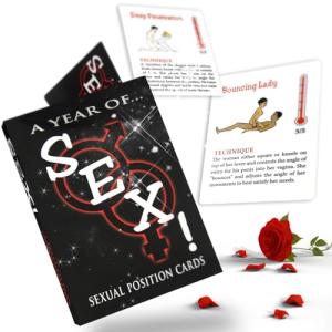 Naughty Sx Position Cards Game for Adult,Erotic Bedroom Poker Cards for Lover Couple,Couple's Card Game to Enhance Relationships on Date Night