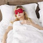 Bucky Ultralight Travel & Sleep Chevron Eye Mask, Red, One Size