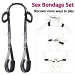 Bondage Ties Sex Bondage Wrist & Thigh Cuffs BDSM Restraints Set Neck to Wrist Sex Bondage Bed Set BDSM Restraints Sex Gear Adjustable Handcuffs Collar Bondage Kit & Accessories Hoodies IJU7