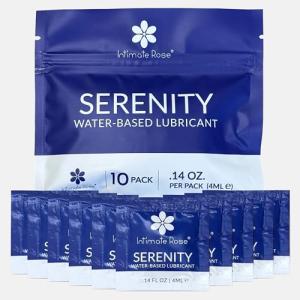 Water-Based Lubricant Travel Pack – 10 Single-Use Sachets, Long-Lasting Personal Lube for Men Women Couples - Non-Staining, Perfect for On-The-Go Comfort