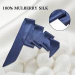SOBONNY Silk Blindfold Sexy, 60" Silky Multiple Uses Ribbon, Solid Color Hair Tie for Women Fashion Silk Belt Sash Necktie (Navy blue)