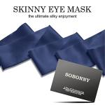 SOBONNY Silk Blindfold Sexy, 60" Silky Multiple Uses Ribbon, Solid Color Hair Tie for Women Fashion Silk Belt Sash Necktie (Navy blue)