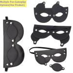Women's Sexy Detachable PU Leather Half Face Eye Mask Gothic BDSM Bondage Blindfold Sissy Gay Cosplay Halloween Mask