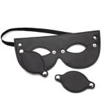 Women's Sexy Detachable PU Leather Half Face Eye Mask Gothic BDSM Bondage Blindfold Sissy Gay Cosplay Halloween Mask