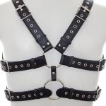 Men's PU Leather Chest Harness Adjustable Shoulder Belt Chest with Buckle Ring Men's Leather Halter Body BDSM SM Cosplay Costume Bar Nightclub Masquerade Party Club Fetish Clubwear