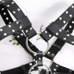 Men's PU Leather Chest Harness Adjustable Shoulder Belt Chest with Buckle Ring Men's Leather Halter Body BDSM SM Cosplay Costume Bar Nightclub Masquerade Party Club Fetish Clubwear