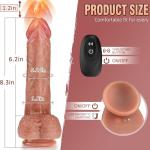 Electric Adult Toy for Women Realistic Silicone Wand Thrusting Stimulation with Strong Suction Cup for Hands-Free Play CQT38 (Flesh 3)