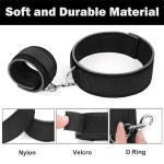 GAOLUWAN BDSM Sex Bed Bondage Restraints Kit Toys Blindfold Bondaged Bed Tie Downs Thigh Restraints Bondage Gear & Accessories Sexy Fuzzy Hand Cuff Set Handcuffs for Adults Grownups Bedroom Sweater