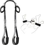 2025 Newly Adjustable Leg Straps & Handcuffs for SM Adult Couples, Neck-to-Wrist Sling, Sexy Restraints for Bed Straps Bondaged Restraints Sex Kit for Couples Under Bed King Size Bed Sweater R3 Red
