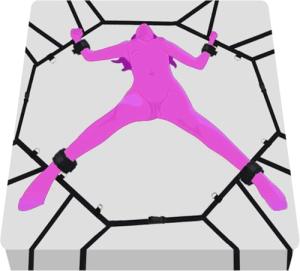 BDSM Sex Bed Bondage Restraints Kit Set Toys Straps Cuffs Thigh Restraints Bondage Gear & Accessories Sex Ties Restraints for Ankles and Wrists Bar Sex Handcuff Hand Cuff Bracelets for Women Sweater