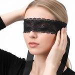 Lace Sleep Mask - Women Hollow Blindfold Elastic Lace Masquerade Mask Costume Accessory for Valentine Adult Couples Play