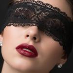 Lace Sleep Mask - Women Hollow Blindfold Elastic Lace Masquerade Mask Costume Accessory for Valentine Adult Couples Play