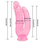 Realistic Silicone Double Dick with Strong Suction Cup for Hands-Free Thrusting Play Toys Adults 2025 for Women 64u765f4f