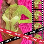Famstar Sexy Lingerie for Women Naughty Fishnet Lingerie Set Bodysuit Outfits Teddy Sheer Mesh Erotic