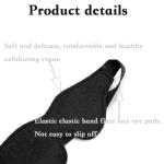 Satin Eye Mask, Soft Comfortable Silk Sleeping Cover Blindfold Tie for Valentine's Day Gift, Sleep Blindfold for Adults Play (Black)