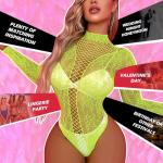 Famstar Sexy Lingerie for Women Naughty Fishnet Lingerie Set Bodysuit Outfits Teddy Sheer Mesh Erotic