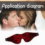 Satin Eye Mask, Soft Comfortable Silk Sleeping Cover Blindfold Tie for Valentine's Day Gift, Sleep Blindfold for Adults Play (Black)