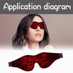 Satin Eye Mask, Soft Comfortable Silk Sleeping Cover Blindfold Tie for Valentine's Day Gift, Sleep Blindfold for Adults Play (Black)