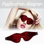 Satin Eye Mask, Soft Comfortable Silk Sleeping Cover Blindfold Tie for Valentine's Day Gift, Sleep Blindfold for Adults Play (Black)