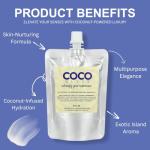 Coco Bliss Natural Coconut Oil Lubricant, Intimate Moisturizer, Lube for Him and Her, Personal Massage Oil, Silky Smooth Moisturizer with Vanilla Extract and Almond Oil, 3 Fl Oz