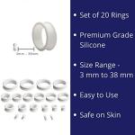 Phimosis Stretching Rings kit (3 mm to 38 mm) - Includes 20 Rings