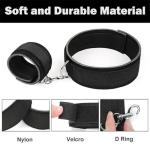 GAOLUWAN 5PCS Bed Restraint for Queen Size Bed Sexy Couple Fuzzy Handcuffs Hand Cuff Set for Adults Grownups Bedroom Bondaged Bed Tie Downs Sex Hand Cuff Bracelets Bondage Gear & Accessories Sweater