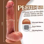 2025 New Dilbo for Women R Realistic Dick Thrusting Vibrating with Remoter Viboators Toys with Strong Suction Cup for Hands-Free Play CJK254