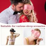 Tyqour 2 Pcs Soft Silk Blindfold for Adult Couples, Satin Blind Folds for Adult Play, Adjustable Blindfold for Party Games, 59 Inch V-Shaped Blackout Sleep Mask for Women Men Gift (Black, Pink)